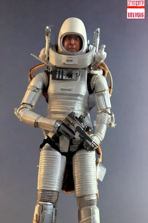 Prompt: 8 k high definition, 1 9 8 0 kenner style action figure, full body, highly detailed, space opera, science fiction, photorealistic