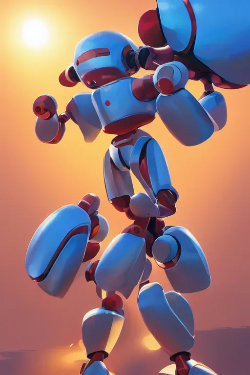 Image similar to metabots medabots medarotto medarot robot minimalist comics, behance hd by jesper ejsing, by rhads, makoto shinkai and lois van baarle, ilya kuvshinov, rossdraws global illumination ray tracing hdr radiating a glowing aura