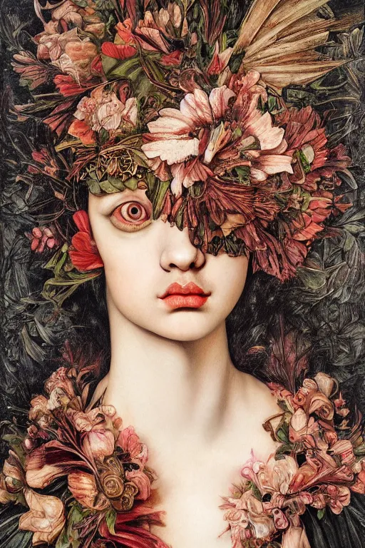 Detailed maximalist portrait a with large lips and | Stable Diffusion ...