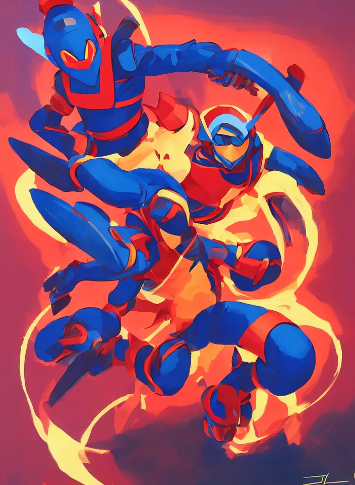 Image similar to orientalist painting of a ninja megaman x zero, in the style of syd mead, jeremy cowart, by greg tocchini, by james gilleard, by joe fenton