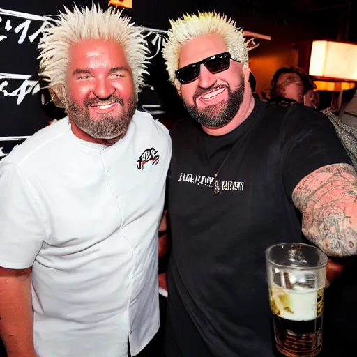 Prompt: betty white drinking white claw with guy fieri