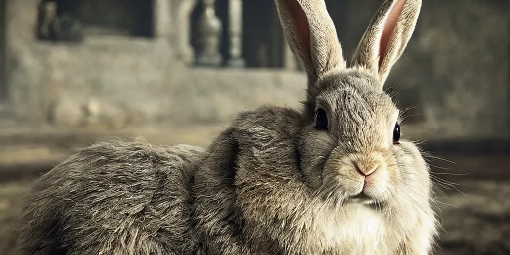 Image similar to a rabbit in the tv show Game Of Thrones
