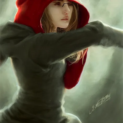 Prompt: 5 5 mm portrait photo of an anthropomorphic mouse wearing a red hoodie and glasses, art by luis royo. charlie bowater, yuumei, yanjun cheng, rpg portrait, dynamic lighting, fantasy art, highly detailed 8 k. intricate. soft light. lifelike. unreal engine, cinematic post - processing