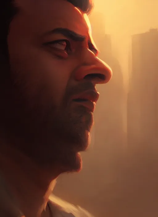 Image similar to portrait, Prithviraj Sukumaran , dramatic lighting, cinematic, establishing shot, extremely high detail, foto realistic, cinematic lighting, post processed, concept art, artstation, style by eddie mendoza, raphael lacoste, alex ross