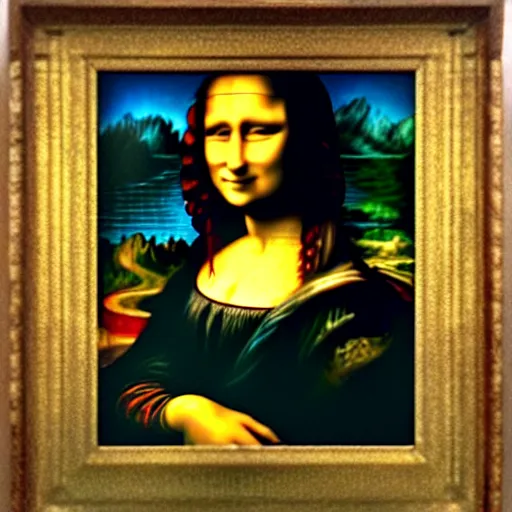Image similar to Bob Ross's Mona Lisa
