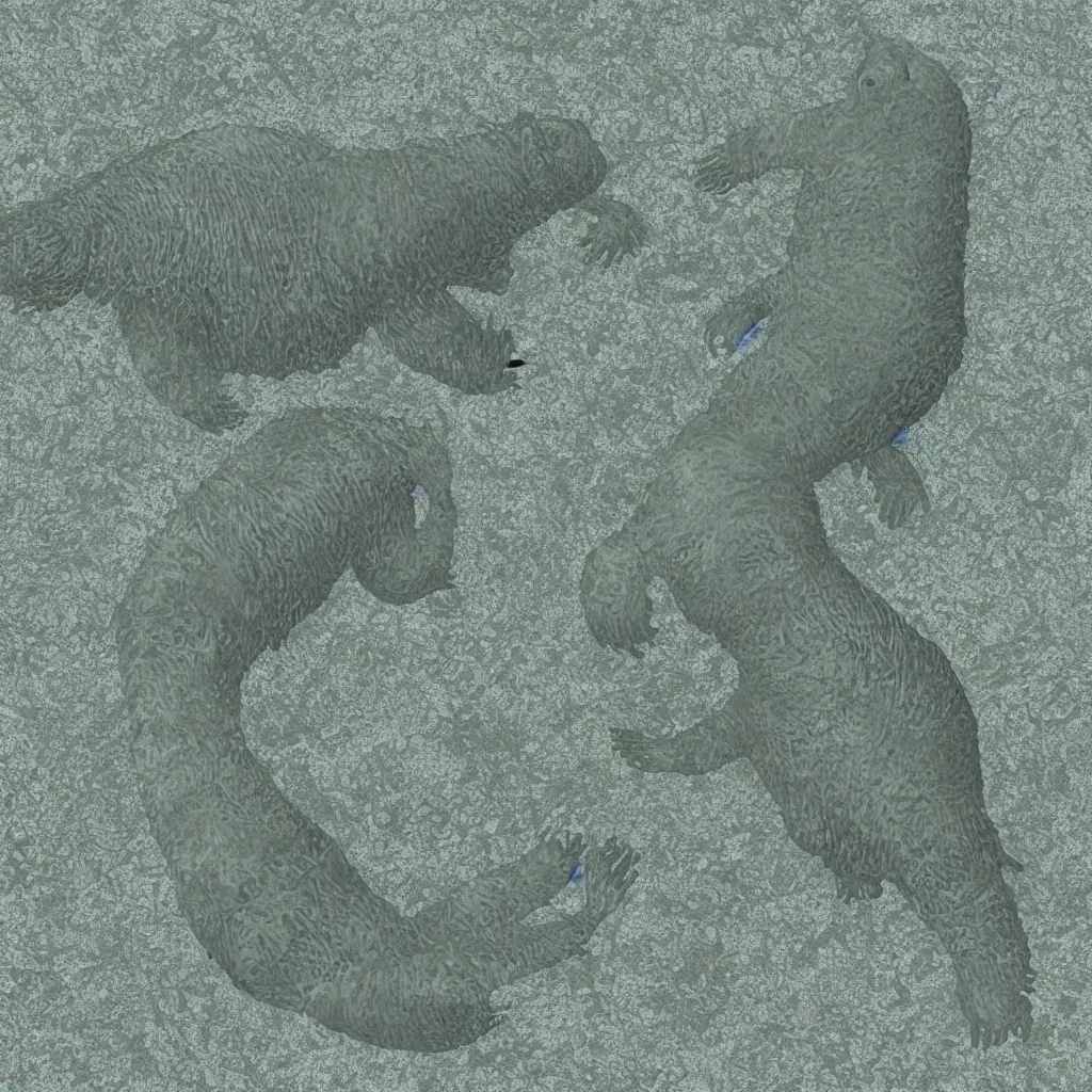 Prompt: depth map of a water bear