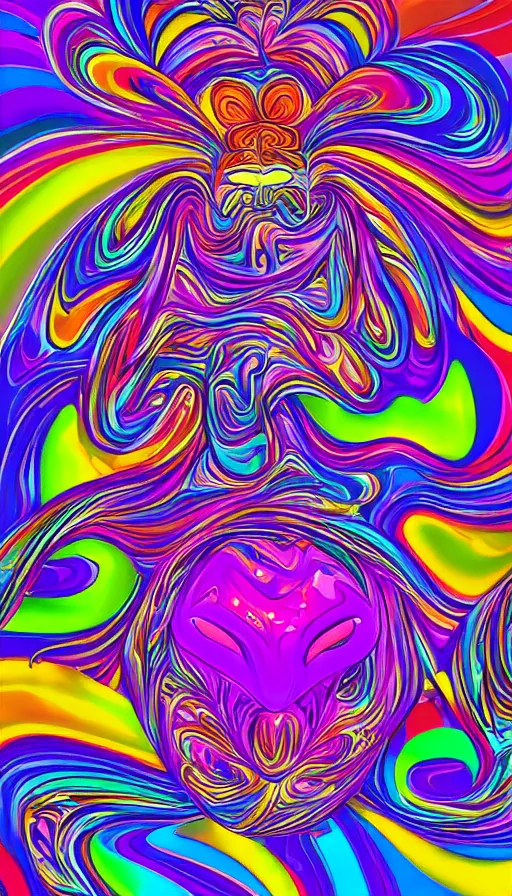 Image similar to techno artwork, by lisa frank,