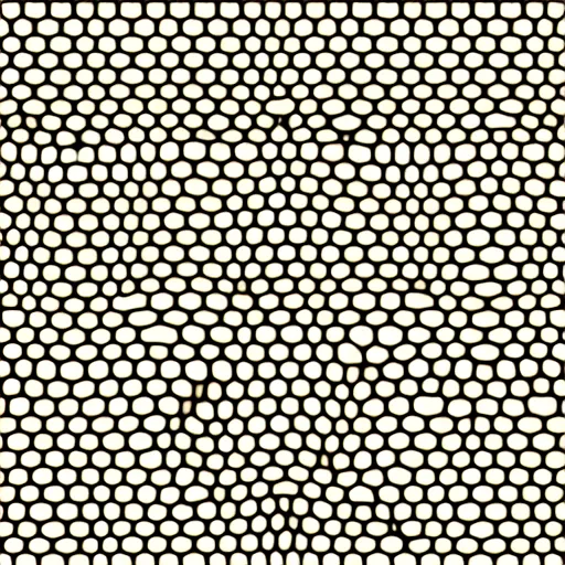 Image similar to a minimalistic seamless pattern made from interlocked bees