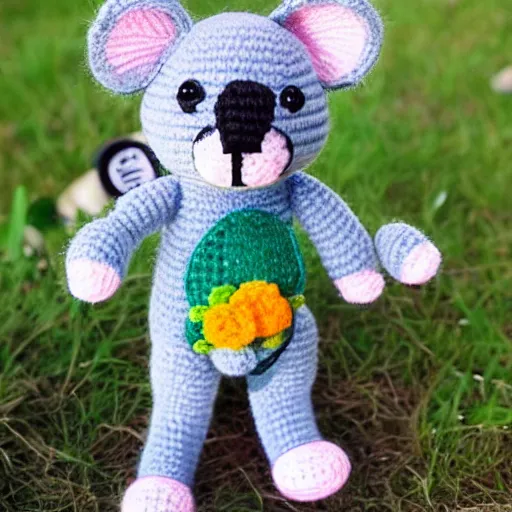 Prompt: a koala amigurumi