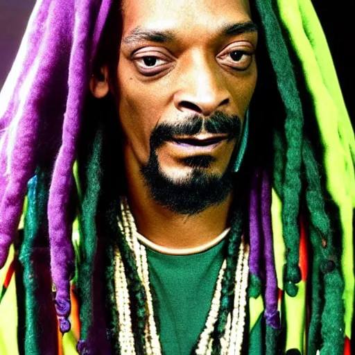 Image similar to snoop dogg as a rasta shaman elder