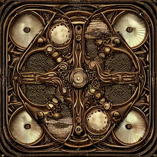 Image similar to intricate steampunk texture, with nixietubes