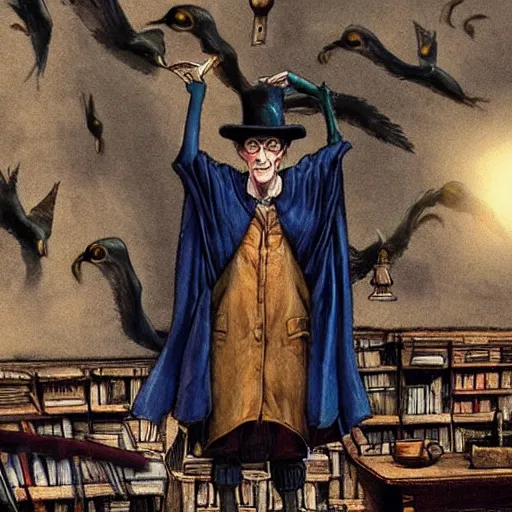 Prompt: Granny Weatherwax as a rigorous professor in Hogwarts School of Witchcraft and Wizardry, detailed, hyperrealistic, colorful, cinematic lighting, digital art by Paul Kidby and Jim Kay