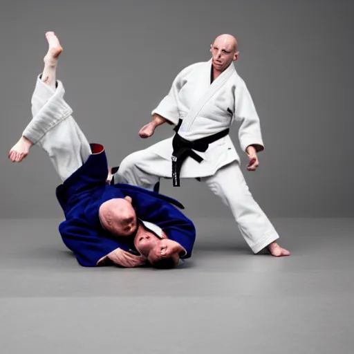 Image similar to portrait of nosferatu is making judo, sport photography