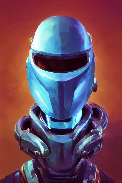 Image similar to epic mask helmet robot ninja portrait stylized as fornite style game design fanart by concept artist gervasio canda, behance hd by jesper ejsing, by rhads, makoto shinkai and lois van baarle, ilya kuvshinov, rossdraws global illumination radiating a glowing aura global illumination ray tracing hdr render in unreal engine 5