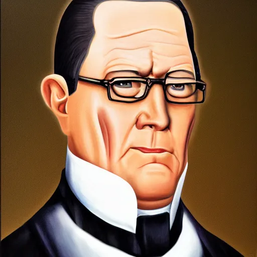 Prompt: Hank Hill from king of the Hill as the 3rd president of the united states, realistic, ultra detailed, oil painting