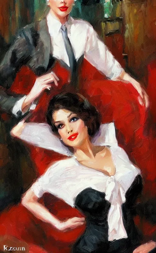 Image similar to Business woman. by Konstantin Razumov, horror scene, highly detailded