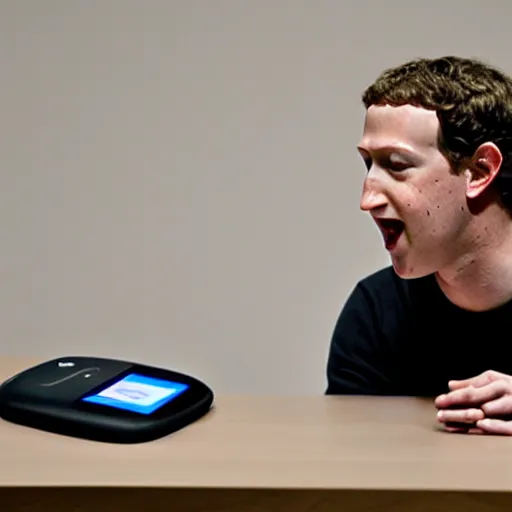 Image similar to mark zuckerberg charging on his charging pad