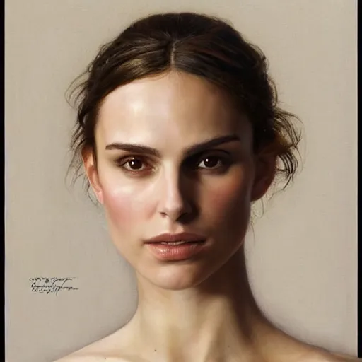 Prompt: portrait of nathalie portman dressed by alexander mcqueen | highly detailed oil painting, hyperrealistic, very intrincate | cinematic lighting, award - winning | by roberto ferri, gustav klimt, william waterhouse and tom bagshaw | by austin osman spare and william blake, trending on artstation, cgsociety, official art, octane.