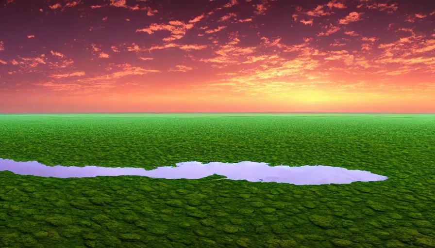 Prompt: the green sahara with lots of lakes, ultra realistic, cinematic, sunset, 4k