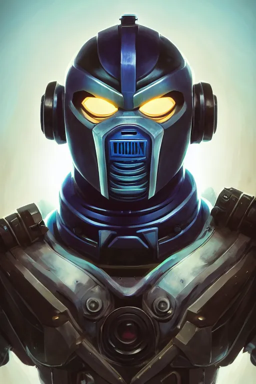 Image similar to epic mask helmet robot ninja portrait stylized as fornite style game design fanart by concept artist gervasio canda, behance hd by jesper ejsing, by rhads, makoto shinkai and lois van baarle, ilya kuvshinov, rossdraws global illumination radiating a glowing aura global illumination ray tracing hdr render in unreal engine 5