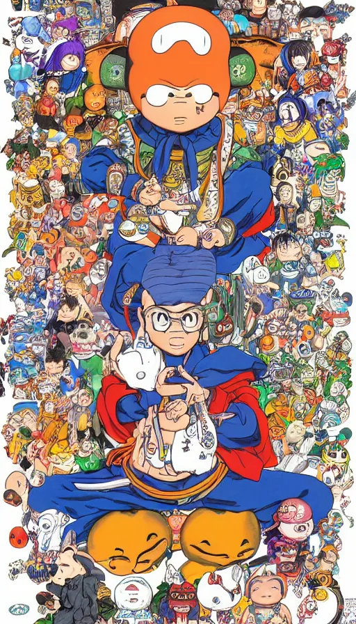 Image similar to portrait of a digital shaman, by akira toriyama