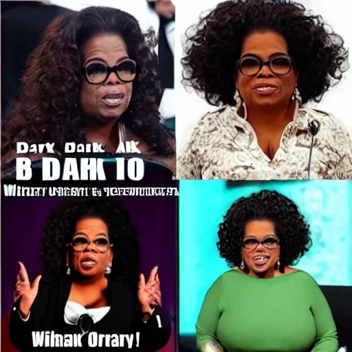 Image similar to oprah winfrey in dark souls