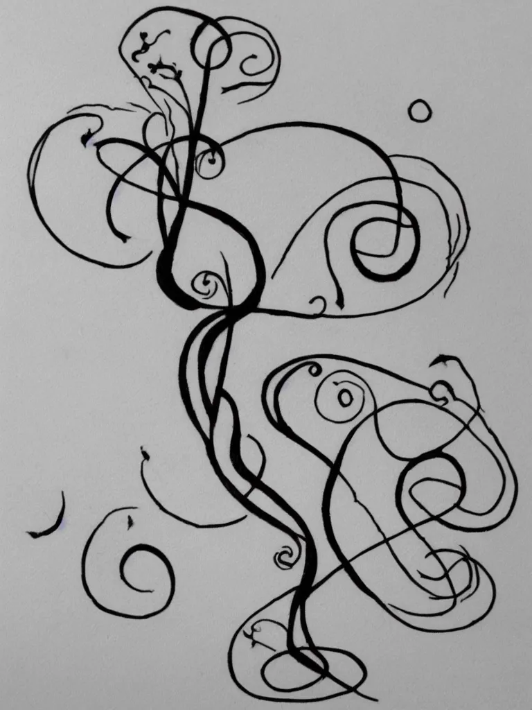 Prompt: single line sketch for a tattoo, acorn that turns into a tree in shape of treble clef, dividing line up the middle like a scar, bursts of color when crossing scar, high fidelity