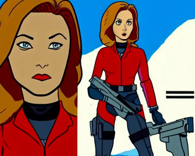 Image similar to dana scully in the GI.Joe (1983), animated cartoon series, sunbow and toei animation