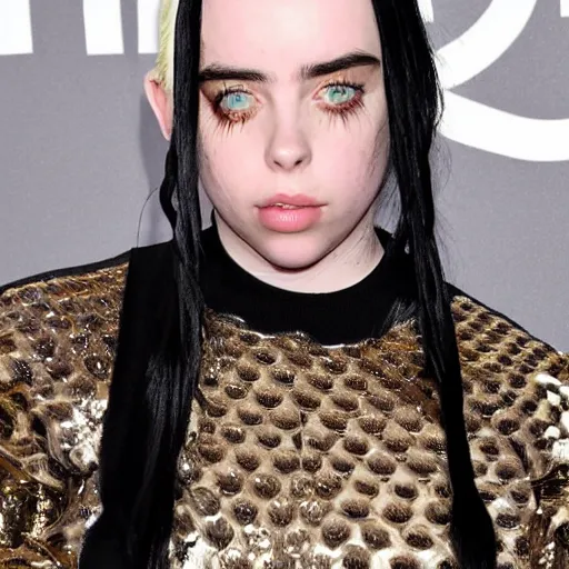 Image similar to billie eilish having Trypophobia