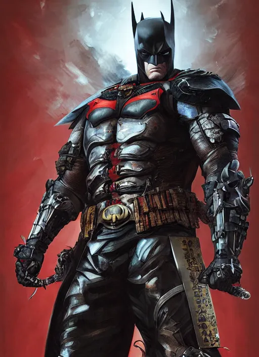 Prompt: digital _ painting _ of _ samurai batman arkham knight _ by _ filipe _ pagliuso _ and _ justin _ gerard _ symmetric _ fantasy _ highly _ detailed _ realistic _ intricate _ port