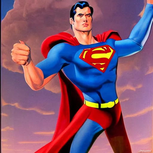 Prompt: superman by Alex Ross