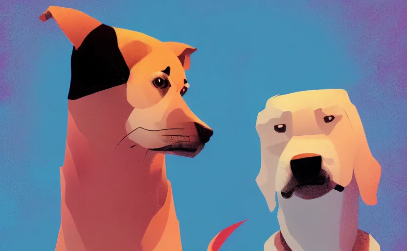 Image similar to a dog named tubby, james gilleard, print, game art