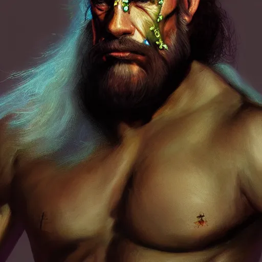 Image similar to marcho man randy savage portrait, matte fantasy painting, deviantart artstation