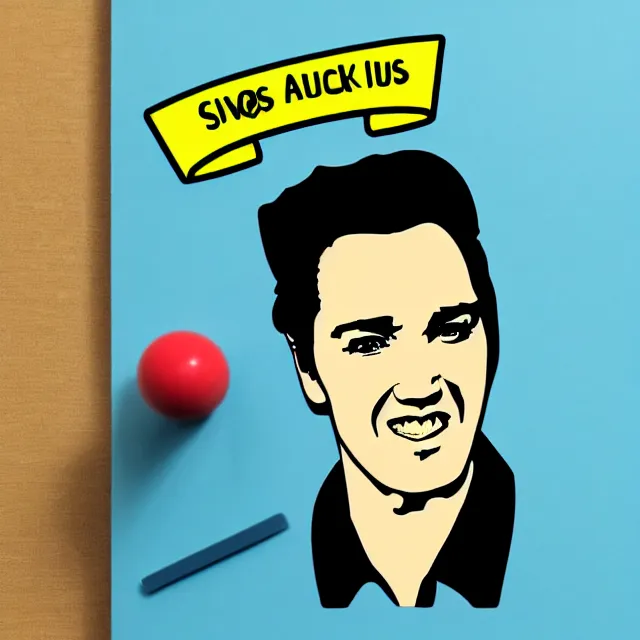 Prompt: svg sticker art of a elvis