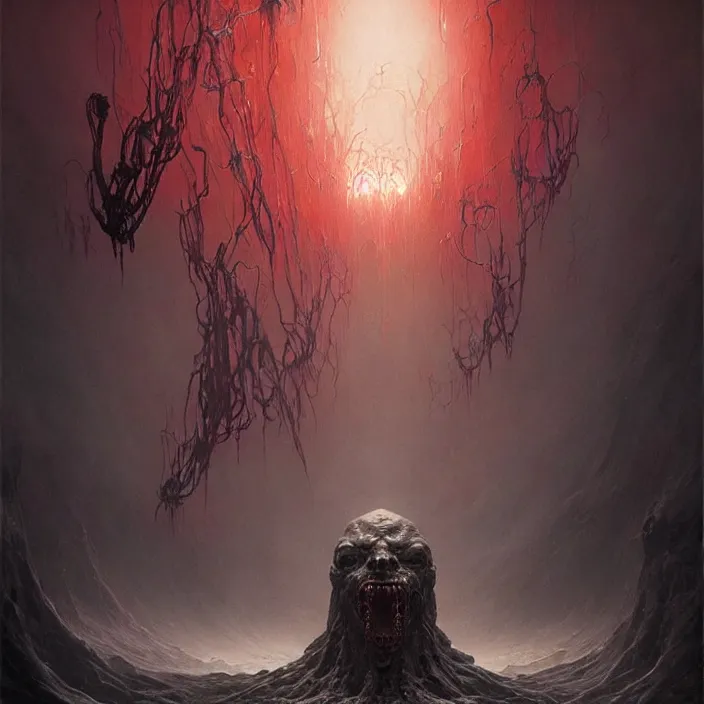 Prompt: 4k eldritch horror monster, art by greg rutkowski, art by zdzisław Beksiński