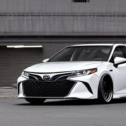 Prompt: a 2020 toyota camry with a widebody kit