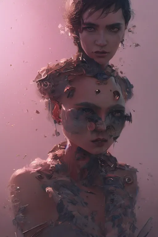 Image similar to a fancy portrait of half bug women by greg rutkowski, sung choi, mitchell mohrhauser, maciej kuciara, johnson ting, maxim verehin, peter konig, 8 k photorealistic, cinematic lighting, hd, high details, dramatic, atmosphereric, trending on artstation