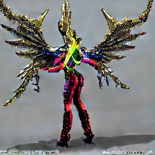 Image similar to cyber dragon angel pimp