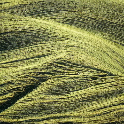 Prompt: a hill with the texture of goosebumps macro photography