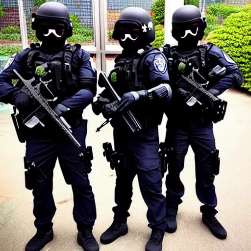 Image similar to kawaii swat team