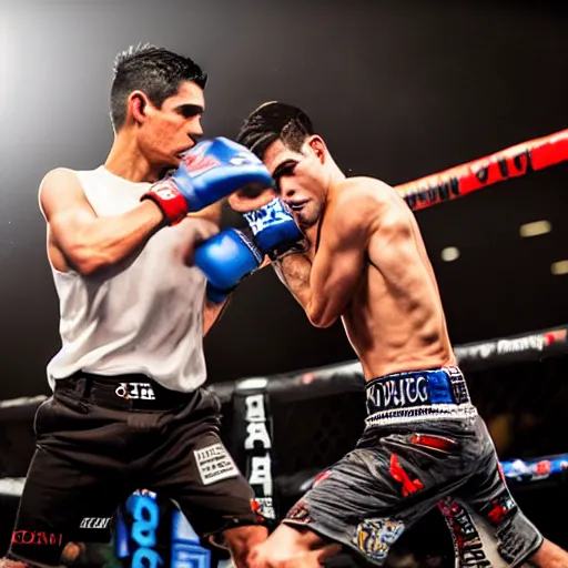 Image similar to chito vera knocks out dominick cruz via headkick, by annie leibovitz and steve mccurry, natural light, detailed face, canon eos c 3 0 0, ƒ 1. 8, 3 5 mm, 8 k, medium - format print