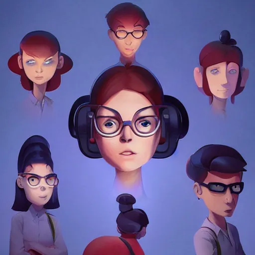 Prompt: face icon stylized minimalist dexter's laboratory, loftis, cory behance hd by jesper ejsing, by rhads, makoto shinkai and lois van baarle, ilya kuvshinov, rossdraws global illumination