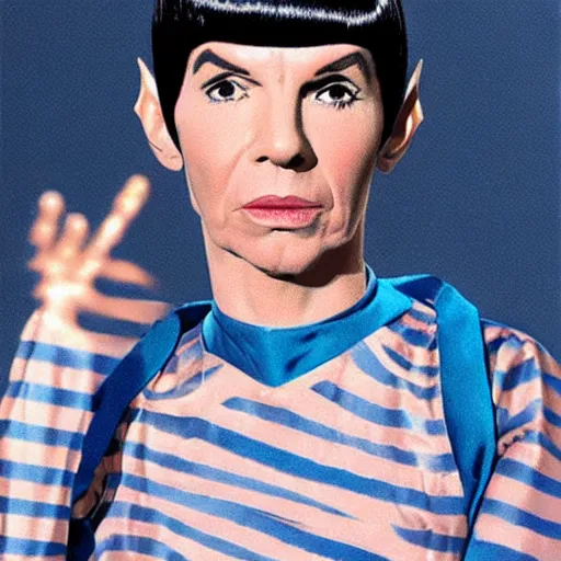 Image similar to “ Spock cross dressing as a woman”