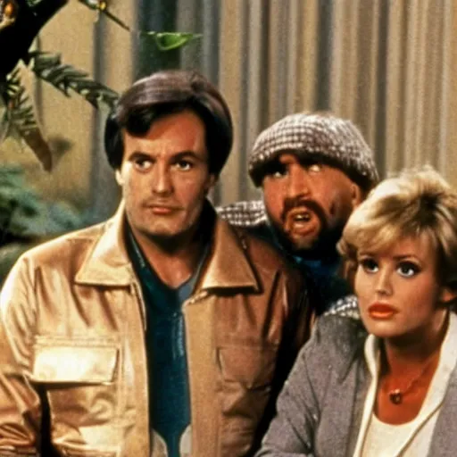 Image similar to film still of the 1984 tv show with the description 'When you cannot hire the A-Team, then your only hope is to settle for the B-Team'