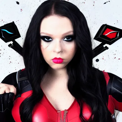 Image similar to Youtuber Blaire White as Marvel's Black Widow