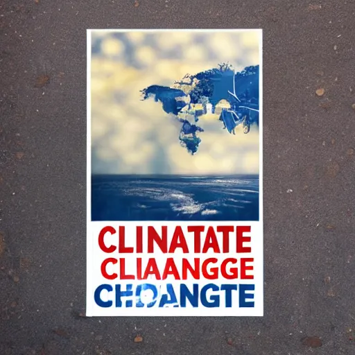 Image similar to an awareness poster about climate change