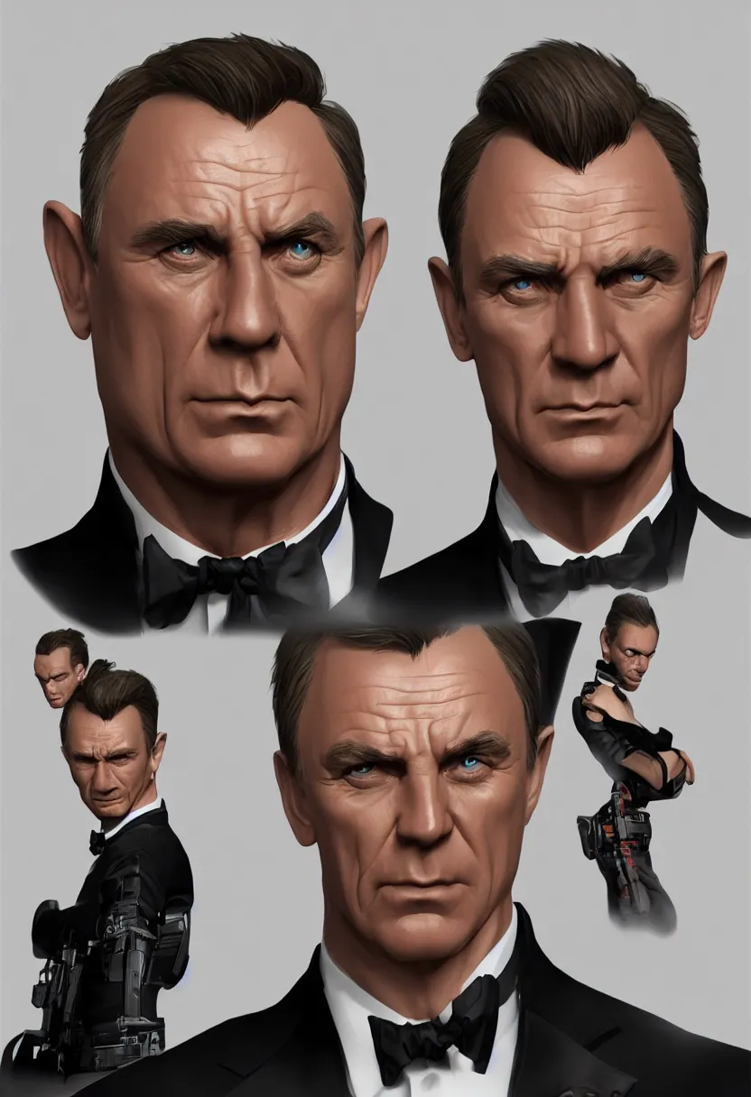 Image similar to character portrait new james bond villain, trending on artstation, cgsociety