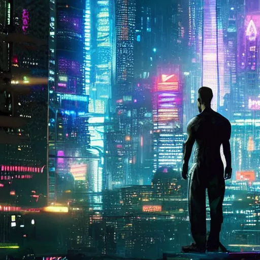 Image similar to altered carbon world, cyberpunk,