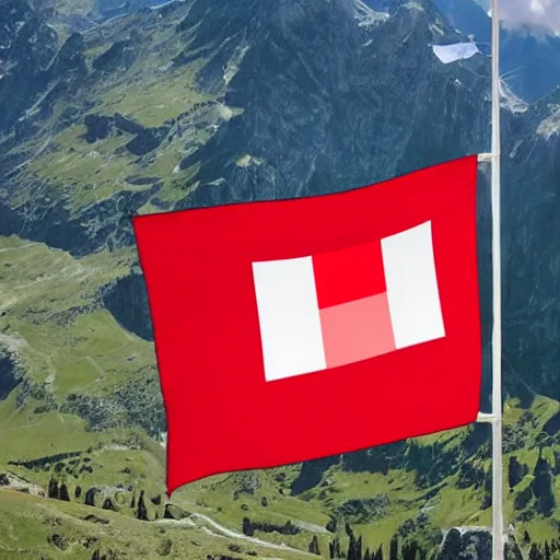 Prompt: the new official flag for Switzerland