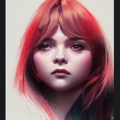 Prompt: chloe grace moretz portrait as manga girl, realistic shaded perfect face, fine details. anime. realistic shaded lighting poster by ilya kuvshinov katsuhiro otomo ghost - in - the - shell, magali villeneuve, artgerm, jeremy lipkin and michael garmash and rob rey